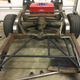 Floor modifications, before the roll cage went in.